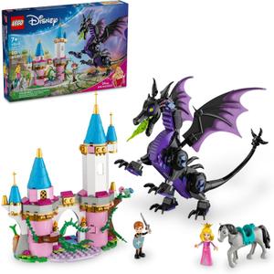 LEGO Disney Princess Maleficents Dragon Form Building Set for Kids and Sleeping Beauty Fans, Disney Princess Figure, Castle Toy, Fun Gift Idea for Girls and Boys Ages 7 Plus Who Love Aurora, 43240
