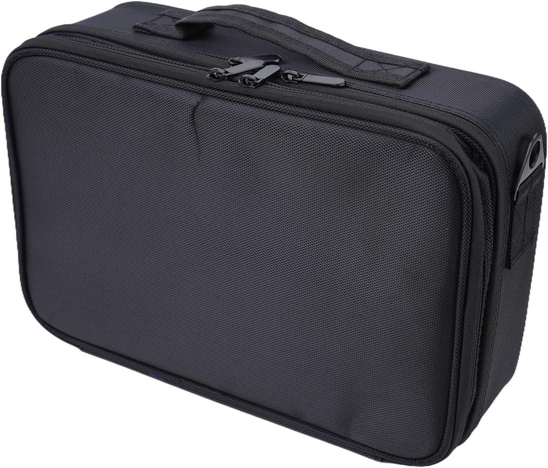 Fishing Tackle Organizer Bag, Waterproof Oxford Cloth Reel Storage Case, With Adjustable Dividers And Shoulder Strap For Carp Fishing Gear Storage Multiple Size Options(M)