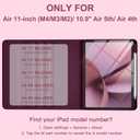 Harvopu Compatible for iPad Air 11 Inch/Air 5th 4th Generation Case with Keyboard - Folio Keyboard Cover with Pencil Holder for iPad Air 11-inch M4/M3/M2 (2026/2025/2024), Air 5/Air 4 (Mulberry)