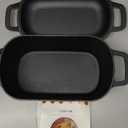 3.6QT Oval Dutch Oven for Bread Baking - Pre-Seasoned Cast Iron Sourdough Bread Pan with Lid