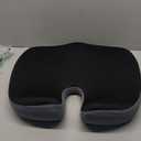 Seat Cushions for Office Chairs Wheelchair Cushion for Long Sitting Back PainMemory Foam Seat Car Computer Desk Chair CushionCoccyx Cushion for Tailbone Pain Relief Cushion Office Chair Butt Pillow (Black)