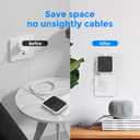 Blink Sync Module 2 Wall Mount with Short USB Cable, honecumi No-Drill Outlet Mount Bracket for Blink Sync Module 2, Compact Cable Management Holder, Space Saving Blink Accessories  White