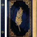 CAGIE 320 Pages Thick Hardcover Journaling Notebooks Vintage Leather Journal for Women Men A5 College Ruled Journals for Writing with Gift Box, 5.7 x 8.3 in, Blue