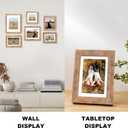 iRahmen 8x12 Picture Frame with HD Tempered Glass, Display Pictures 6x9 with Mat or 8 x 12 Without Mat, Wood Photo Frame for Tabletop and Wall (Rustic Brown, 1 Pack)