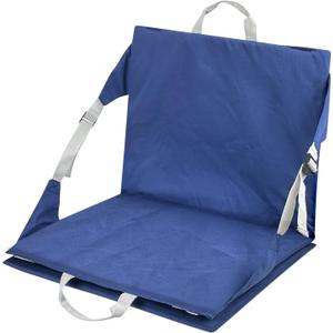 Sutekus Stadium Seat Cushion Waterproof Nylon Portable Bleacher Cushion Ultralight Seat Padding with Back Support for Sports Fishing Kayaks Camping (L)