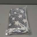 1 Pack 3 Puppy Blankets Super Soft Warm Sleep Mat Grey Cute Print Fluffy Fleece Pet Flannel Throw Dog Blankets for Small Dogs Cats,Star&Bone&Love- Small (23"x15")