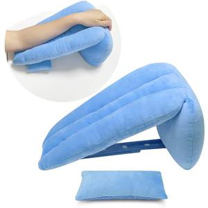 Zelen Arm Elevation Pillow Support Wedge with Mouse Wrist Pad Elevating Arm Medical Pillow Post Surgery Elevated Surgical Wedge Arm Pillows for Sleeping Wedge Foam Support Hand Elevator Arm, Large