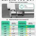 2 Inch PVC Pipe 2 Pack, 17 Inch Long Schedule 40 PVC Pipe for DIY Projects for Greenhouse Garden Shelves Furniture Frame