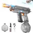 Electric Water Gun Toy with Auto Suction & Flashing Muzzle 800CC Large Capacity 26-32FT Long Range