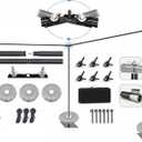 20x7.5ft Adjustable Backdrop Stand Support System Kit, Professional Photo Video Studio Background Stand with Adjustable Width & Height, for Studio, Wedding, Party, Outdoor Shooting