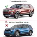 Outside-Mount Window Visors Rain Guards for Ford Explorer 2011-2019,4pcs