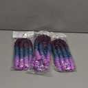 3 Packs of 55-Inch Wavy Small Box Braids Crochet Hair, Knots, Curls, and Waves with ZiZi Braids, Synthetic Hand Crochet Extensions, 14 Strands/Pack Ideal for Black Women(Purple/Lake Blue/Light Purple)