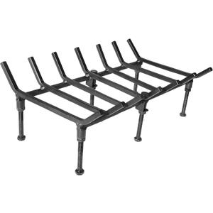 TAFIEDA Fireplace Grate. 24 inches Heavy Duty Solid Steel Fireplace Log Holder. Upgrade Adjustable Fireplace Grate 6 Solid Steel feet with 7 bar Fireplace Log Holder. for Outdoor & Indoor Fireplace