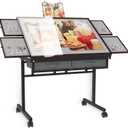 Puzzle Table &Extra Storage Space,1500pcs Adjustable Five Up Angles Puzzle Table with Drawers,Puzzle Board with Drawers,Puzzle Tables for Adults