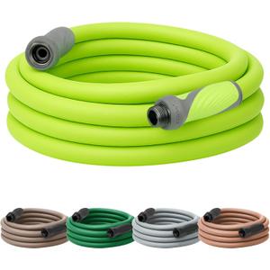 Flexzilla Garden Hose with SwivelGrip, 5/8 in. x 25 ft., Lightweight All-Weather Water Hose, Durable and Flexible, Leak-Free Connections (Chartreuse)