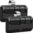 2 Replacement Garage Door Opener Remote,Compatible with Liftmaster Chamberlain Sears Craftsman Garage Door Opener 893MAX 373LM 973LM 893LM 891LM,2 Pack (Black)