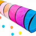 Kids Play Tunnel Tent for Toddlers, Colorful Pop Up Crawl Tunnel Toy for Baby or Pet, Collapsible Gift for Boy and Girl Play Tunnel Indoor and Outdoor Game Pink