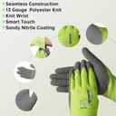 ANDANDA Work Gloves Strong Grip Fluorescein Cut Resistant single dipped Work Gloves (Small)