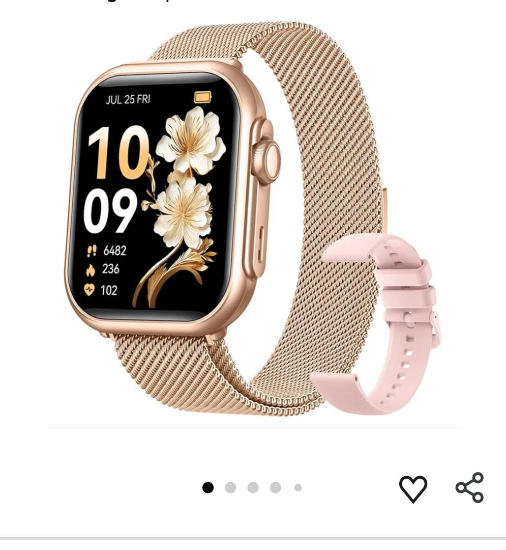 Smart Watch for Android/iPhone, 5ATM Fitness Watches for Women with 110+ Sports Modes, Bluetooth Calls/Messages/App Notifications, Health Monitor Blood Pressure/Heart Rate/SpO2/Sleep, Gifts for Women