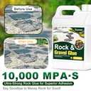 Teexpert 1 Gallon Rock Glue for Landscaping  Strong Pea Gravel Glue & Stone Glue Mulch Glue for Rock Adhesive Binder Sticky Rock Glue for Outdoor Landscape Walkways, Yards, Patios, Driveways