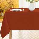 Smiry Rectangle Table Cloth, Waterproof Anti-Scratch Polyester Tablecloth, Decorative Washable Fabric Table Cover for Dining, Buffet, Parties and Outdoor, 60x84, Rust