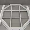 18" Octagon Shed Window, Fixed J-Lap Window for Shed, White