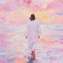 Paint by Numbers for Adults and Kids, Pink Wall Art Religious Christian Painting by Number Kits On Canvas, Jesus Number Artist Paint by Number Kit Funny DIY, Home Wall Decor, Gifts 10X13.78in (YH02157)