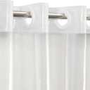 YISURE No Hook Needed Long Shower Curtain 84in, Clear PEVA Plastic Waterproof Heavy Duty Bathroom Curtain Hook Free Transparent Shower Liner 72x84 Inches