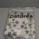 patdrea Designer Blue Tablecloth for Rectangle Tables, Vintage Linen with Leaves and Flowers Pattern Tablecloths, Farmhouse Floral Table Cover Cloth Decorative for Kitchen Dining Room, 63"*94"