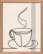Coffee Wire Linen Wall Art