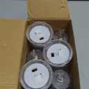 Rose Shadow LED Flameless Candles, 6PCS Romantic Battery Operated Candles Led Pillar Candles for Valentines Anniversary Wedding Christmas Decorations(White, D 2.5" x H 7.2")