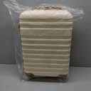 COOLIFE Luggage Carry On Luggage Suitcase Softside Wheeled Luggage Lightweight Rolling Travel Bag, White, 3 Piece Set (DB/TB/20), Luggage Set with Bags