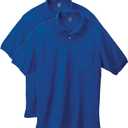 Hanes Men's Short-Sleeve Jersey Pocket Polo (Pack of 2) Dark Blue M