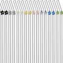 16 Pieces Reusable Glass Straw with Flower Cute Colorful Glass Straws with Design 7.87 x 0.31" Shatter Resistant Bend Straws and Cleaning Brush for Cocktail Hot or Cold Drinks