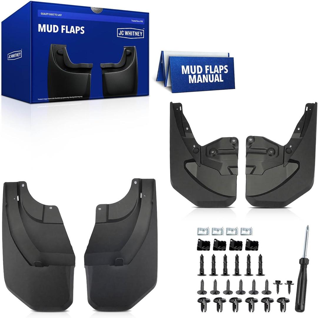 JC Whitney JFBAJCWSG00096 Set of 4 Front and Rear Mud Flaps Splash Guards - Compatible with Lexus GX550 2024-2026