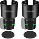 Car Cup Holder Expander, Cup Holder Expander for Car with Stretchable Rubber Base, Large Cup Holder Adapter Compatible with Yeti, Hydro Flask, Nalgene, Stanley, Owala, Bottles in 2.8-4.13, 2 Pack