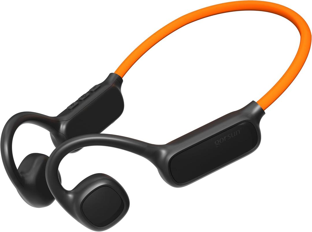 Open Ear Headphones, Air Conduction Headphones Bluetooth 5.4, Wireless Headphones with LED Beacon String, 10H Playtime, Sports Headphone for Running & Outdoor (Black)