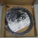 Ceiling Curtain Track, Black Flexible Bendable Curtain Track 12 Ft Curved Curtain Rail Ceiling Wall Mount Sliding Curtain Ceiling Track System Set for Bay Window, Room Divider