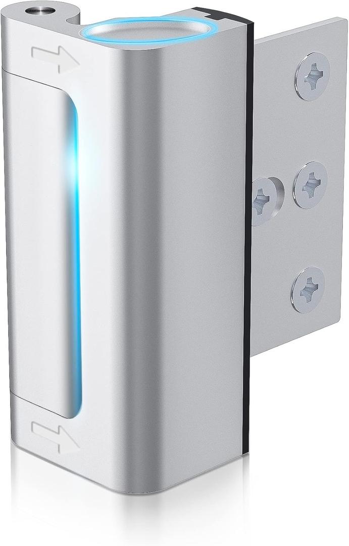Door Reinforcement Lock Withstands 800lbs of Force - Silver Extra Proof Door Lock for Kids Safety Drilling Required, Prevents Unauthorized Entry, Add a Door Security Lock for Home Safety & Privacy