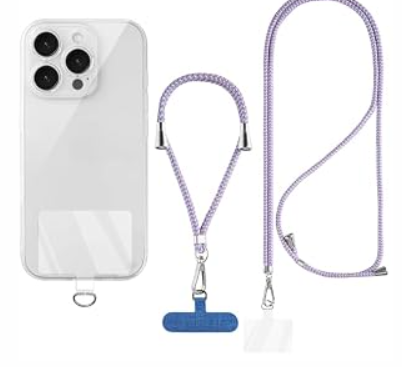 SWINILAYA Cell Phone Lanyard Crossbody Wrist, Universal Crossbody Patch Phone Lanyards, Adjustable Nylon Phone Lanyards for Around The Neck, Compatible with Most Smartphones