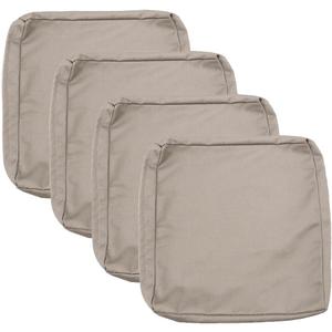 Sqodok Patio Cushion Covers 22x20 inch, Waterproof 4Pack Outdoor Cushion Cover for Patio Furniture Slicovers Replacement, Outdoor Seat Cushion Slip Cover for Wicker Chair, Tan