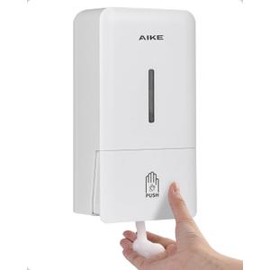 AIKE Foaming Wall Mount Soap Dispenser,27oz Drill-Free for Commercial Bathrooms,Model AK1006F(White)