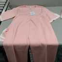 Faleave Womens Knit 2 Piece Sweater Sets Short Sleeve Pullover Tops Elastic Waist Wide Leg Pants Lounge Set(Pink-XS)