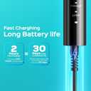 COSLUS C30 Electric Toothbrush for Adults: 3 Intensities & 5 Modes Customized for Effective Yet Gentle Ultra-Clean Feel, 2 Types of Heads for Gentle or Daily Care, Travel & Home Use, Black, 1PC