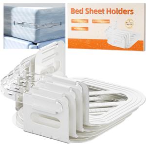 Bed Sheet Holders Keep Sheets Tight Heavy Duty Foldable Bed Sheet Holder Corner Fitted Sheet Straps Fit All Mattress Size Easy Installation