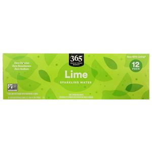 365 by Whole Foods Market, Lime Sparkling Water, 12 Fl Oz