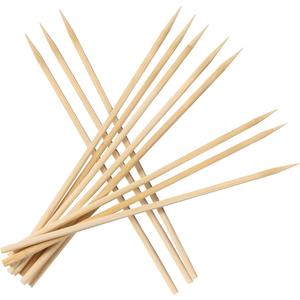 6 inch Natural Bamboo Skewers for Barbecue PartyFruitKabobAppetiserHamburgerCocktailCraftBouquetChocolate FountainCorn Dog, diameter=4mm. More Size Choices 6"/8"/10"/12"(100 PCS)