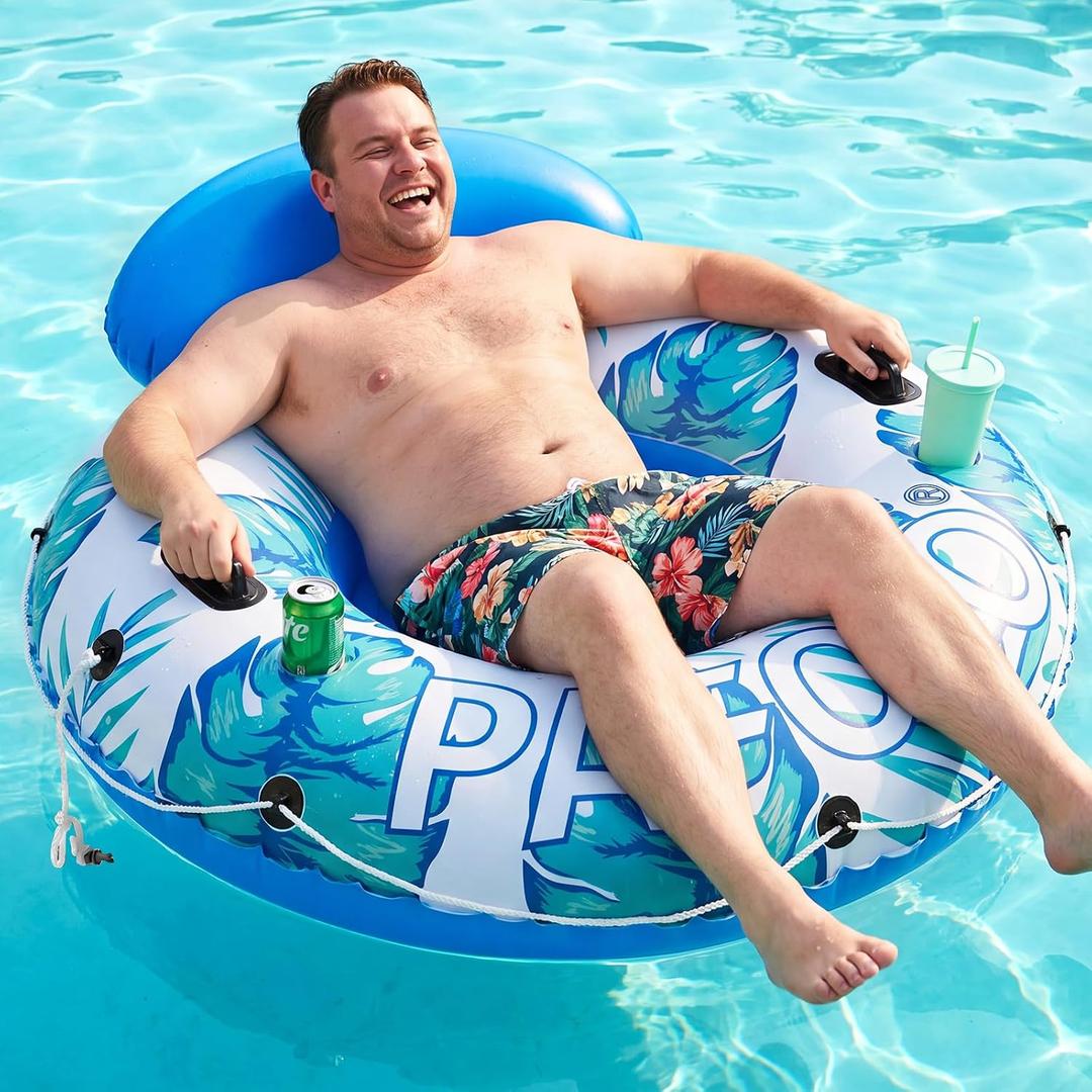 River Tubes for Floating Heavy Duty, 53" 450lb Inflatable Pool Float