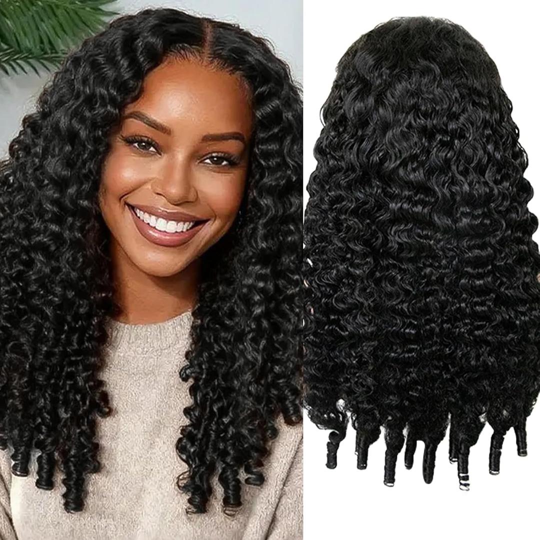 Burmese Curly Wigs Human Hair Pre Plucked 250 Density Human Hair Wig 13x6 HD Lace Front Wigs for Women Natural Color 22 Inch