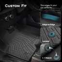 CreekT for Chevy Silverado for GMC Sierra Floor Mats 2019-2025 2026 (Crew Cab Only, Fit with Rear Under-Seat Storage), All Weather Floor Mats for 1500/2500HD/3500HD Bucket Seating Accessories